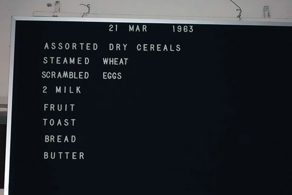 The last meal at Alcatraz